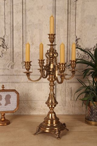 Kandelaar 53 cm - Goud - Brass