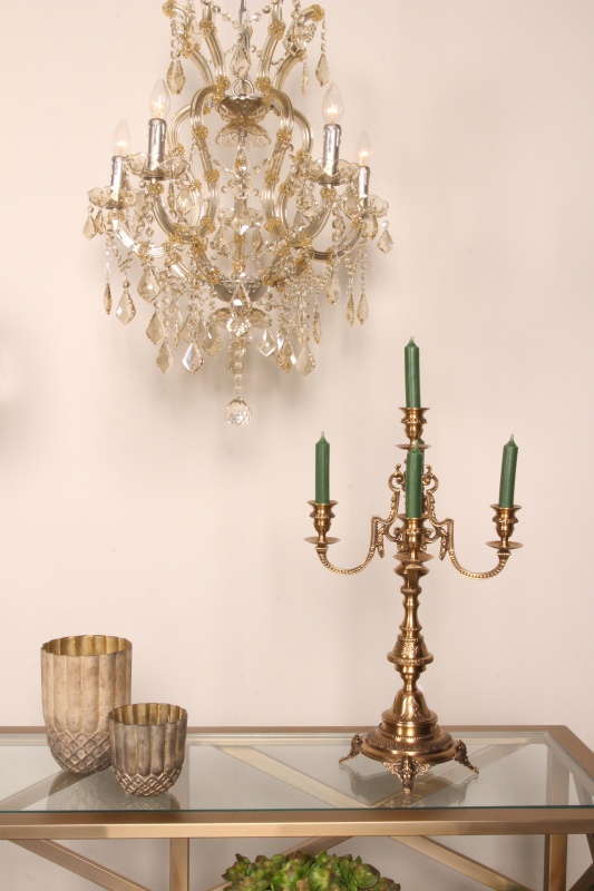 Kandelaar 53 cm - Goud - Brass