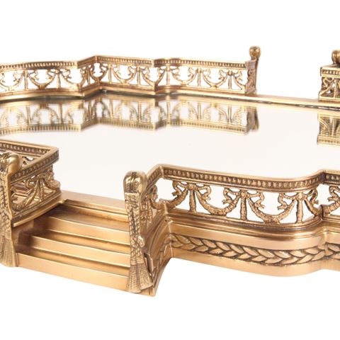 Plateau cuivre/miroir 57cm