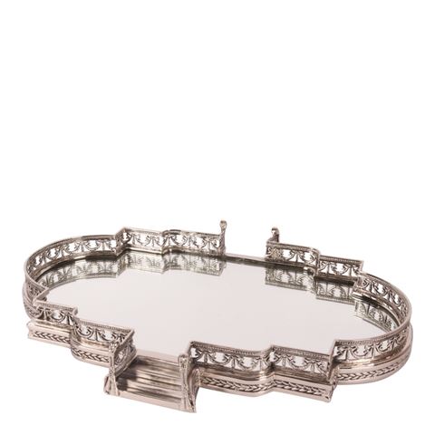 Dienblad spiegel koper 57 cm