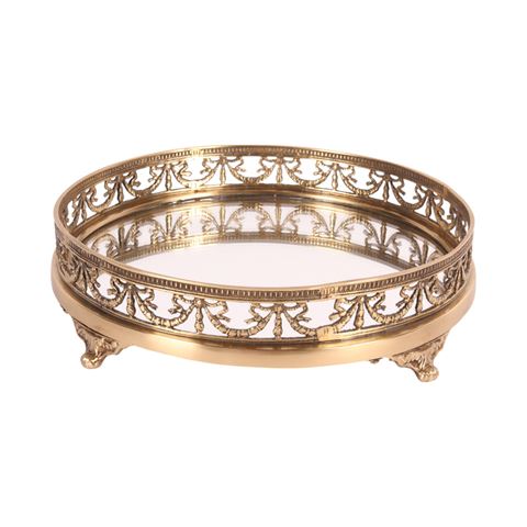 Plateau cuivre/miroir 28cm