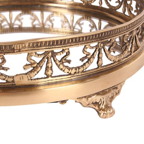 Plateau cuivre/miroir 28cm