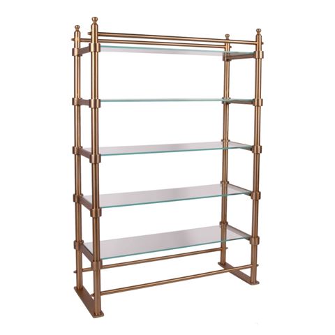 Display Cabinet Havana 130 cm - Gold - Glass & Steel
