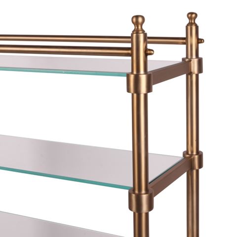 Display Cabinet Havana 130 cm - Gold - Glass & Steel