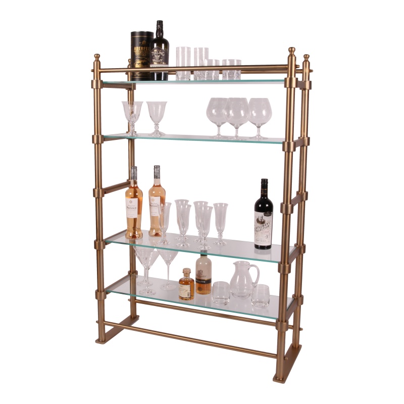 Vitrinekast Havana - Goud - Glas & Staal