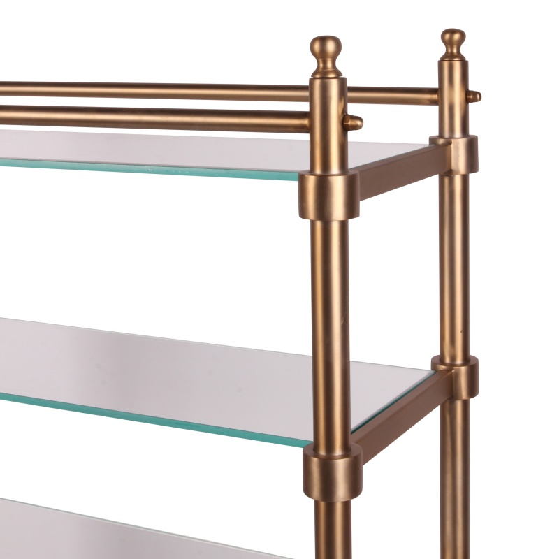 Display Cabinet Havana 130 cm - Gold - Glass & Steel