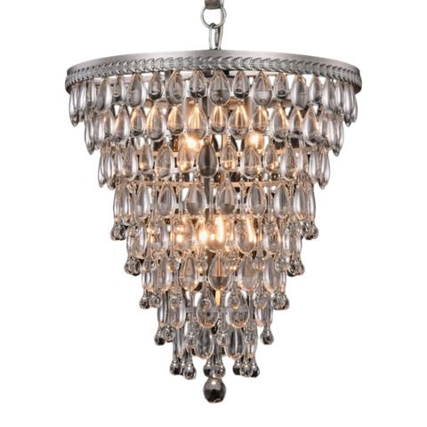 Chandelier Kensington 50 cm - Silver - Iron & Glass