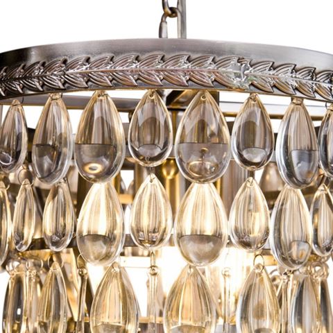 Chandelier Kensington 50 cm - Silver - Iron & Glass