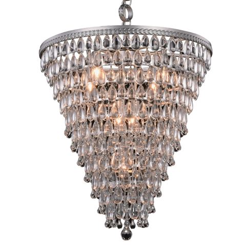 Chandelier Kensington 65 cm - Silver - Iron & Glass