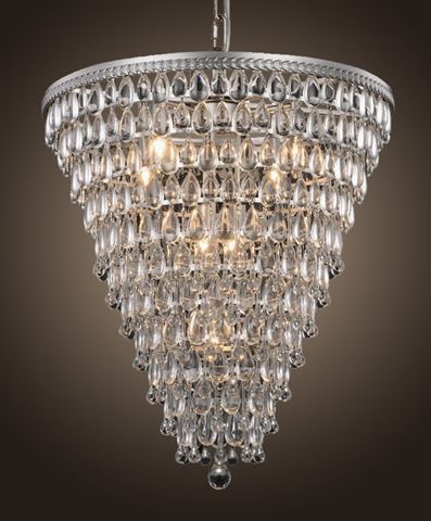 Chandelier Kensington 65 cm - Silver - Iron & Glass