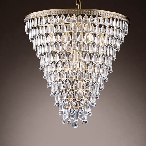 Chandelier Kensington 65 cm - Silver - Iron & Glass