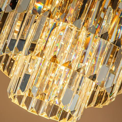 Kroonluchter Hilton 51 cm - Goud - Ijzer/Glas