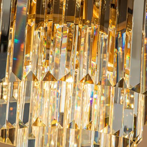 Kroonluchter Hilton 51 cm - Goud - Ijzer/Glas