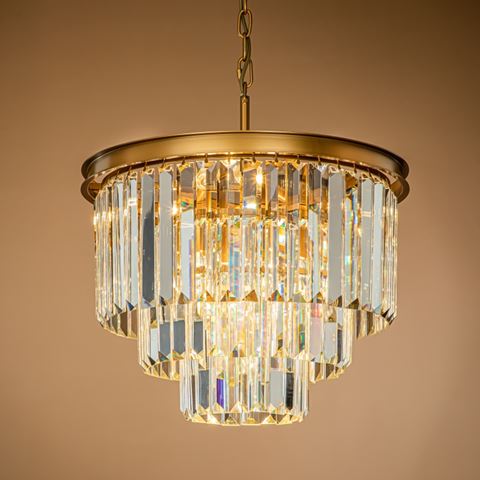 Kroonluchter Hilton 51 cm - Goud - Ijzer/Glas