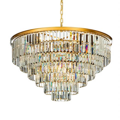 Chandelier Hilton 112 cm - Gold - Iron & Glass