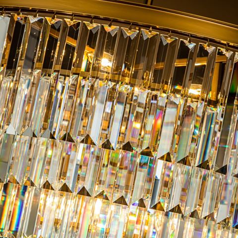 Chandelier Hilton 112 cm - Gold - Iron & Glass