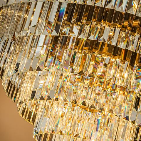 Chandelier Hilton 112 cm - Gold - Iron & Glass