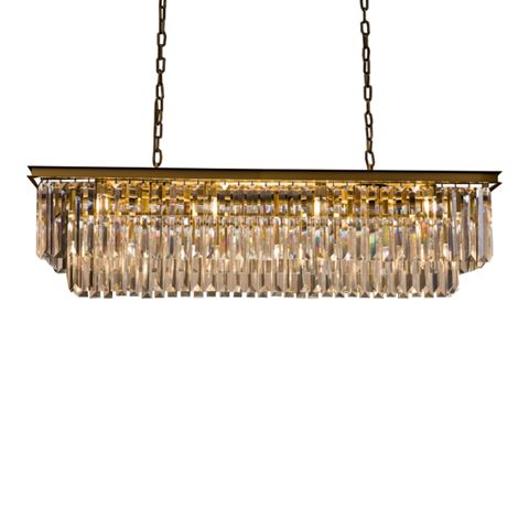 Kroonluchter Hilton 125 cm - Goud - Glas