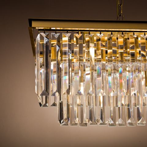 Kroonluchter Hilton 125 cm - Goud - Glas