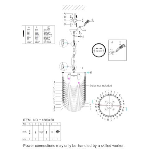 Chandelier Chelsea 61cm