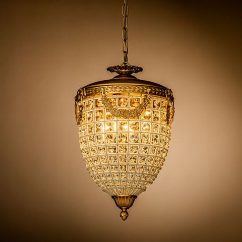 Kroonluchter Empire 48 cm - Goud - IJzer & Glas