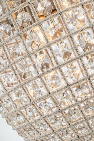 Chandelier Empire 65 cm - Silver - Iron & Glass