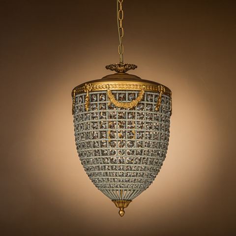 Chandelier Empire 85 cm - Gold - Iron & Glass