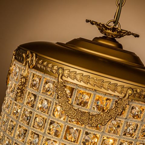 Chandelier Empire 85 cm - Gold - Iron & Glass