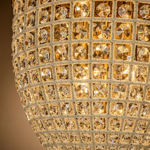 Chandelier Empire 85 cm - Gold - Iron & Glass