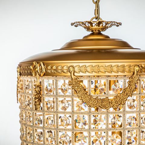 Chandelier Empire 85 cm - Gold - Iron & Glass
