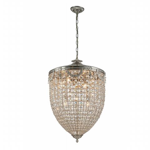 Chandelier Empire 85 cm - Silver - Iron & Glass