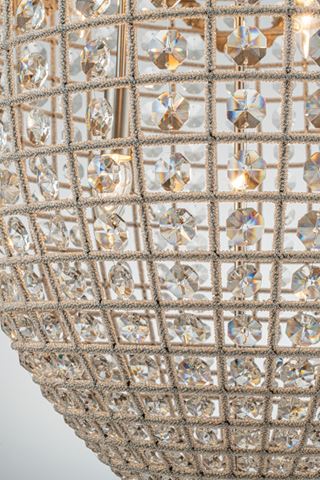 Chandelier Empire 85 cm - Silver - Iron & Glass