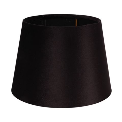 Lampshade 20 cm - Round - Black - Fabric