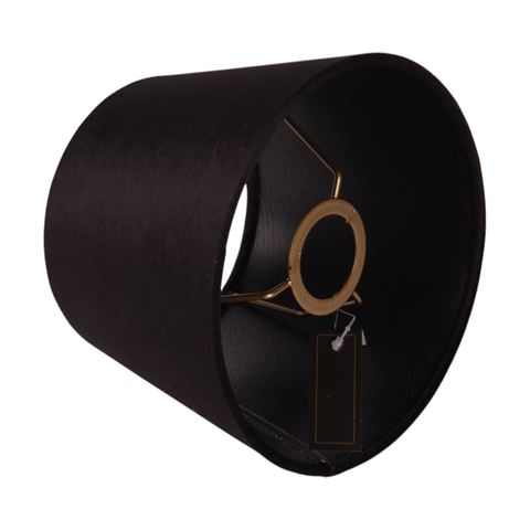 Lampshade 20 cm - Round - Black - Fabric