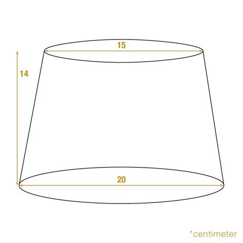 Lampenkap 20 cm - Rond - Rood - Stof