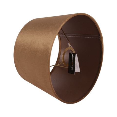 Lampenkap 25 cm - Rond - Goud - Stof