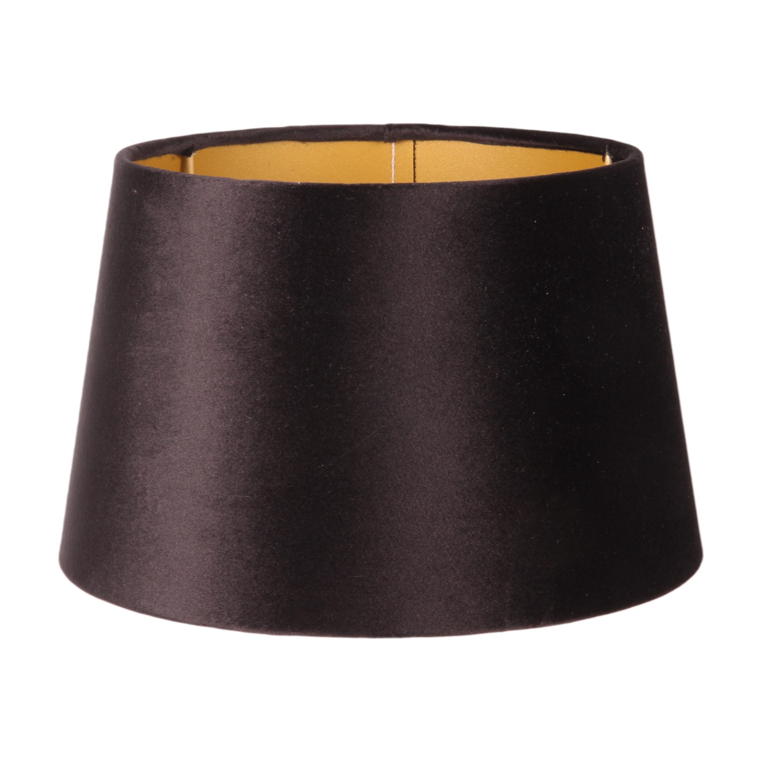 Lampenschirm 25 cm – Rund – Schwarz – Stoff