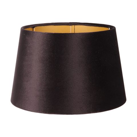 Lampshade 25 cm - Round - Black - Fabric