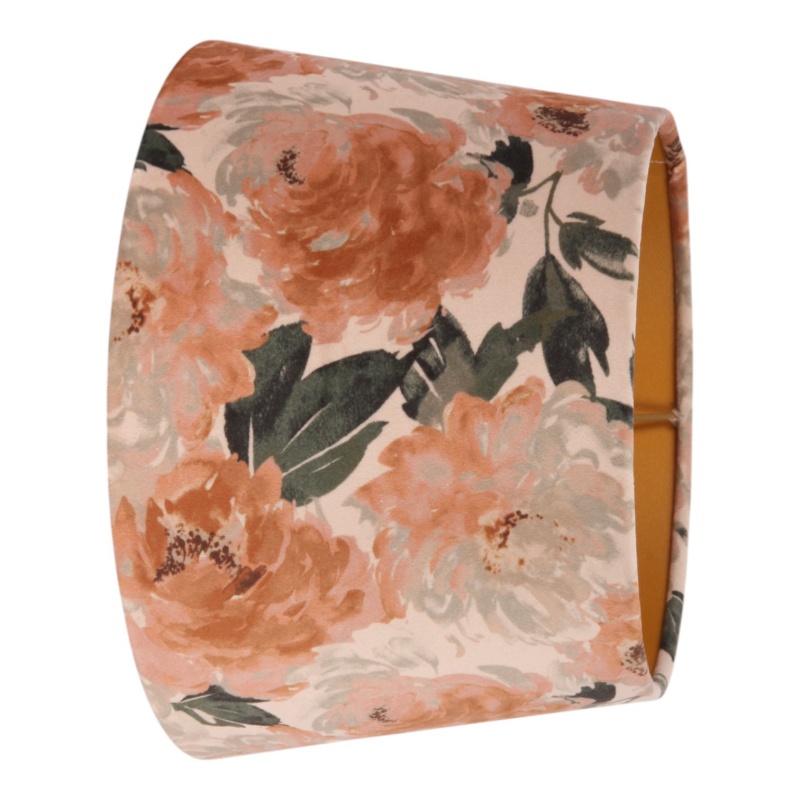 Lampenkap 25 cm - Rond - Roze - Stof