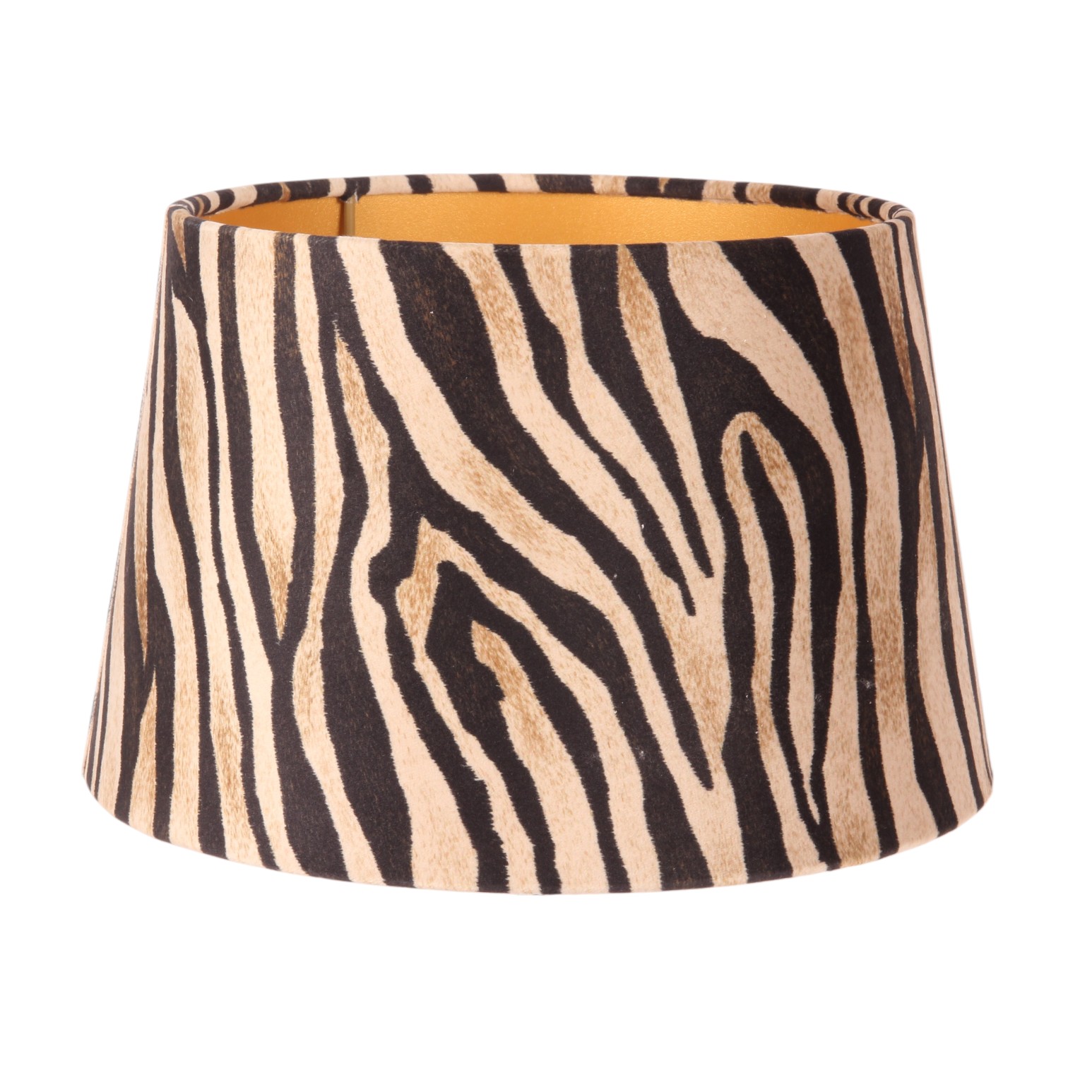 Lampenschirm 25 cm – Zebramuster – Braun – Stoff