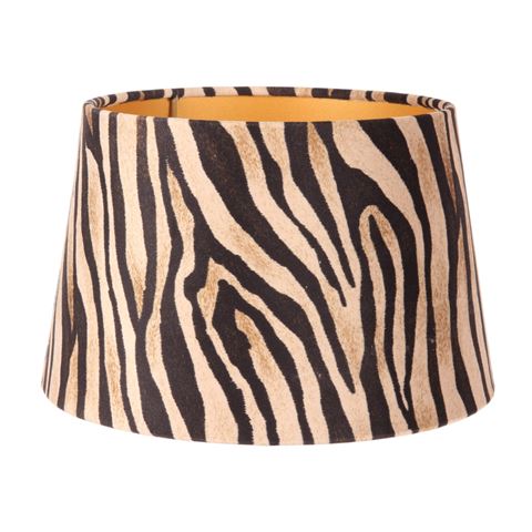 Lampenkap 25 cm - Zebraprint - Bruin - Stof