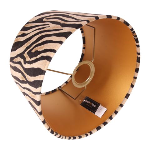 Lampenkap 25 cm - Zebraprint - Bruin - Stof