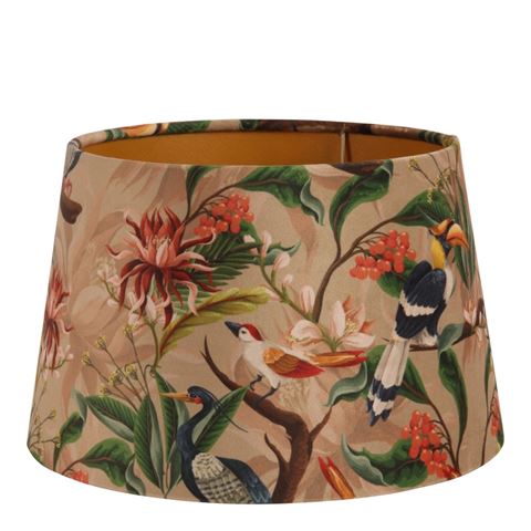 Lampshade 25 cm - Botanical Print - Brown - Fabric