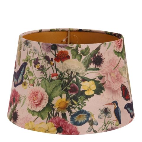 Lampshade 25 cm - Botanical Print - Pink - Fabric