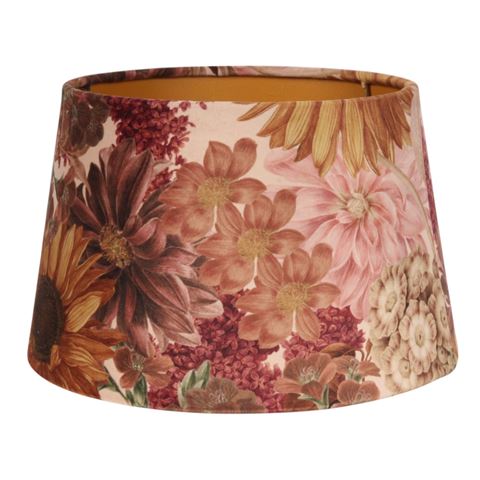 Lampshade 25 cm - Floral Print - Pink - Fabric