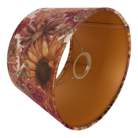 Lampshade 25 cm - Floral Print - Pink - Fabric