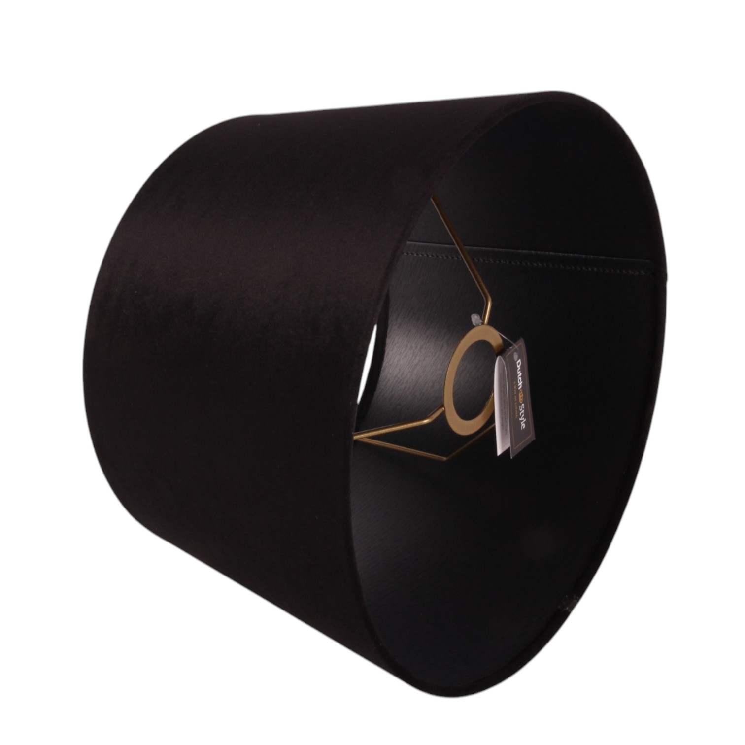 Lampshade 30 cm - Round - Black - Fabric