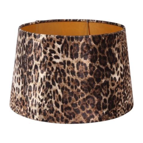 Lampshade 30 cm - Leopard Print - Brown - Fabric