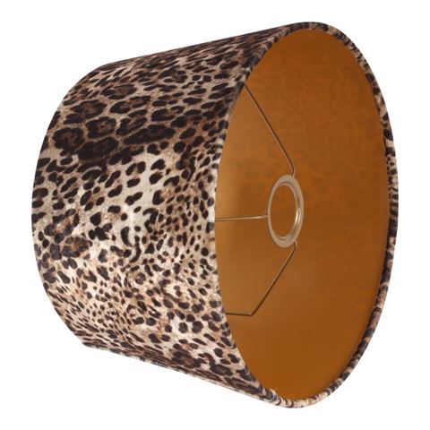 Lampshade 30 cm - Leopard Print - Brown - Fabric