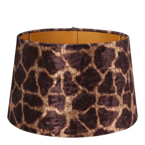 Lampenkap 30 cm - Rond - Bruin - Stof